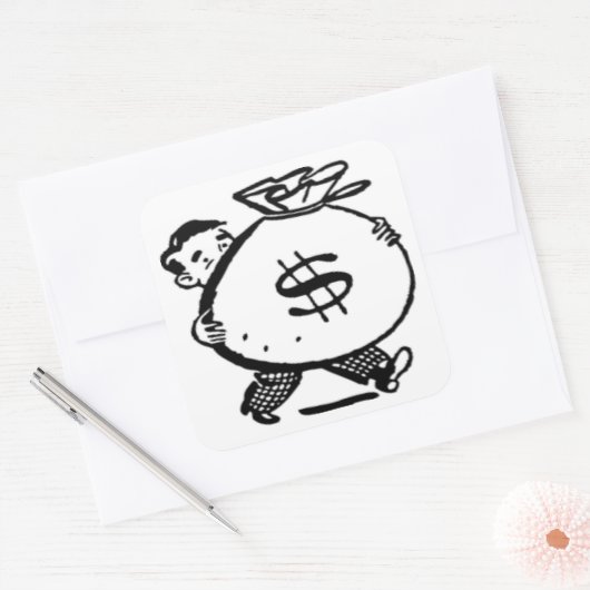 GOED GELD? VIERKANTE STICKER (Envelop)