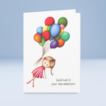 Goed geleend in je avontuurmeisje met ballonnen