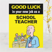 Goed geleend in je nieuwe baan als Schoolleraar Kaart (Gele Bloem)