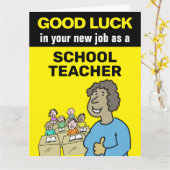 Goed geleend in je nieuwe baan als zwarte Schoolle Kaart (Gele Bloem)