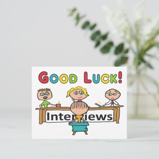 Goed geleend interview briefkaart (Staand voorkant)