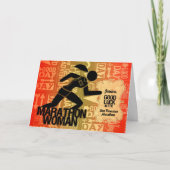 Goed geleend marathonthema Vrouw Sportthema Aangep Kaart (Voorkant)