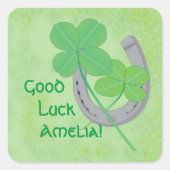 Goed geleend vierkante sticker (Voorkant)