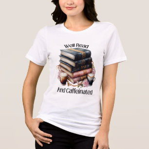 Goed gelezen Cafeïnehoudende Gift voor Book Coffee Tri-Blend Shirt