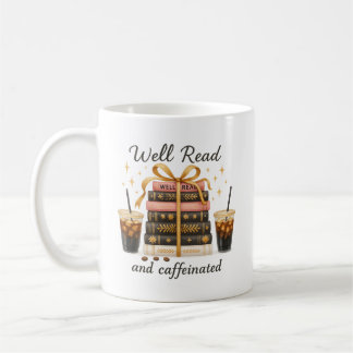 Goed gelezen en cafeïnehoudende boekenliefhebber B Koffiemok