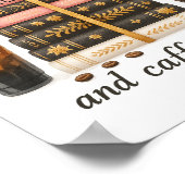 Goed gelezen en cafeïnehoudende boekenliefhebber B Poster (Hoek)