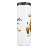 Goed gelezen en cafeïnehoudende boekenliefhebber B Thermosbeker (Achterkant)