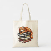 Goed gelezen tabby kat; boek worm geschenken tote bag (Achterkant)