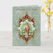 Goed gelovige Jezus Mary Memorare gebeden Kaart (Gele Bloem)