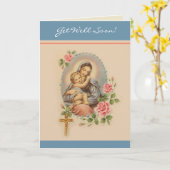 Goed gelovige Maagd Mary Memorare Prayer Kaart (Gele Bloem)