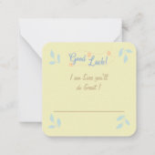 Goed Geluk Kaart: Notitiekaartje (Achterkant)