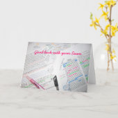Goed geluk met uw Examen Kaart (Gele Bloem)