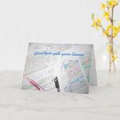 Goed geluk met uw Examens Kaart (Gele Bloem)
