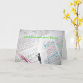Goed geluk met uw Examens Kaart (Gele Bloem)