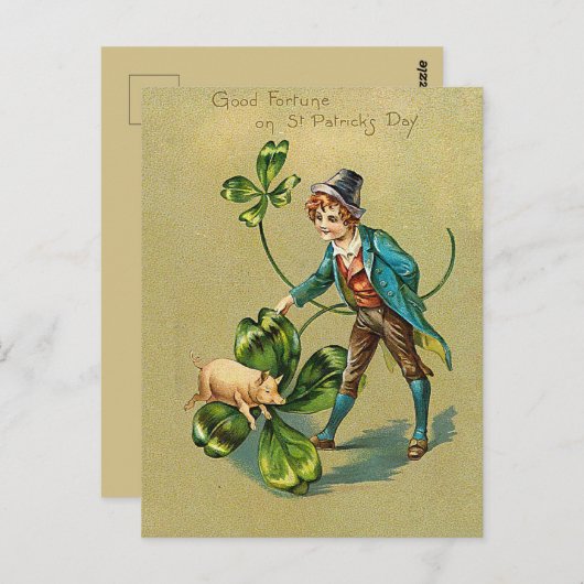  goed geluk op St. Patrick's Day Briefkaart (Voorkant / Achterkant)