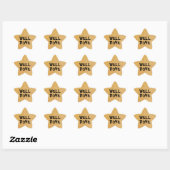 Goed gepersonaliseerde leraar Gold Glitter Star Ster Sticker (Vel)
