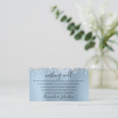 Goed geprezen voor huwelijksuitnodiging op huwelij visitekaartje (Staand voorkant)