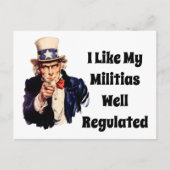 Goed gereguleerde milities briefkaart (Voorkant)