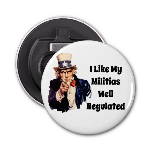 Goed gereguleerde milities button flesopener (Voorkant)