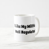 Goed gereguleerde milities koffiemok (Voorkant rechts)