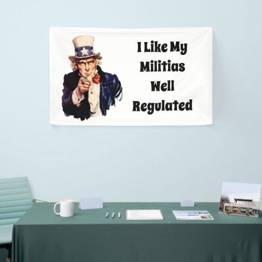 Goed gereguleerde milities spandoek (Beurs)