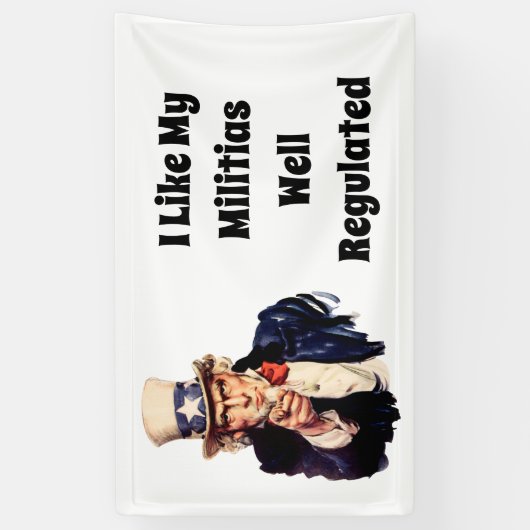 Goed gereguleerde milities spandoek (Verticaal)