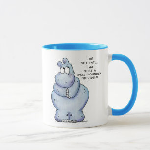 Goed geronde Hippo-Blue Hippopotamus Mok