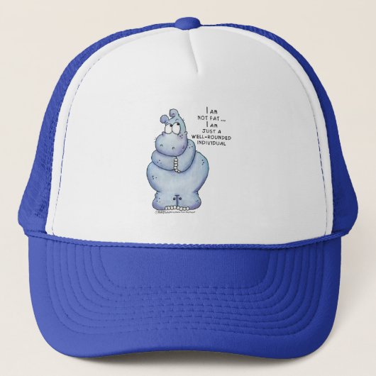 Goed geronde Hippo-Blue Hippopotamus Trucker Pet (Voorkant)