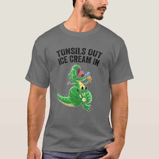 Goed geschenken Kinder tonsils Dinosaur Tonsillect T-shirt (Voorkant)