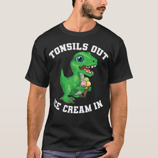 Goed geschenken Kinder tonsils Dinosaur Tonsillect T-shirt (Voorkant)