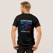 🤝 Goed gespeeld Team Gamers 🎮 Tri-Blend Shirt (Achterkant volledig)