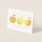 Goed gesproken woord appels goud pastor waardering folie kaarten (Voorkant)