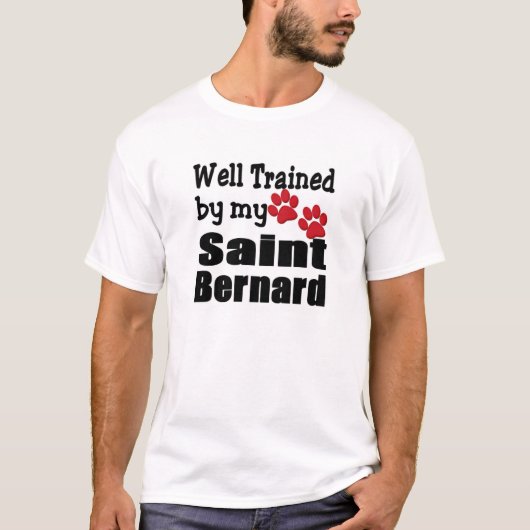 Goed getrainde Sint Bernard T-shirt (Voorkant)
