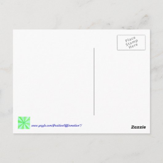 Goed gevoel, geweldig gevoel, bevestiging briefkaart (Achterkant)