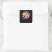 Goed gevoel vierkante sticker (Tas)