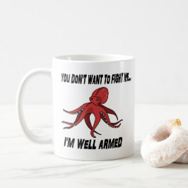 Goed gewapende Octopus Animal Pun Mok
