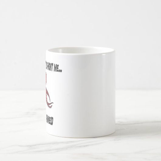 Goed gewapende Octopus Animal Pun Mok (Center)