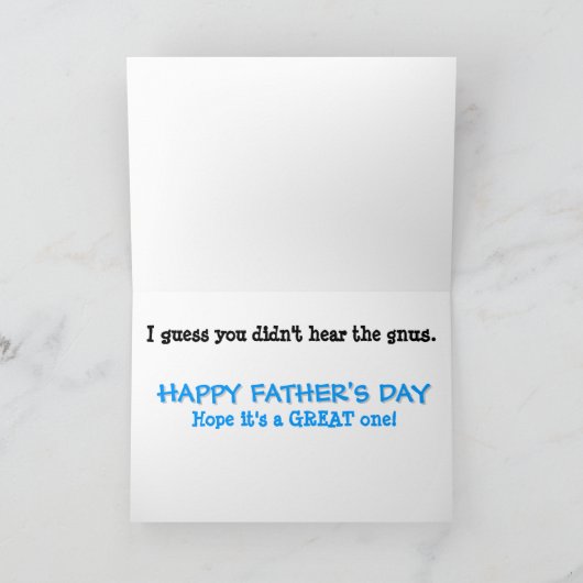 Goed geweer! Vaderdag Kaart (Binnen)