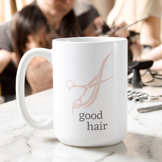Goed Haar Eenvoudige Logo Haar Salon Koffiemok