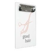 Goed Haar Eenvoudige Logo Hair Stylist Colourist Mini Klembord (Schuin)