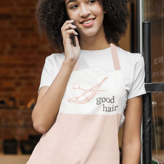 Goed Haar Eenvoudige Logo Hair Stylist Colourist Schort