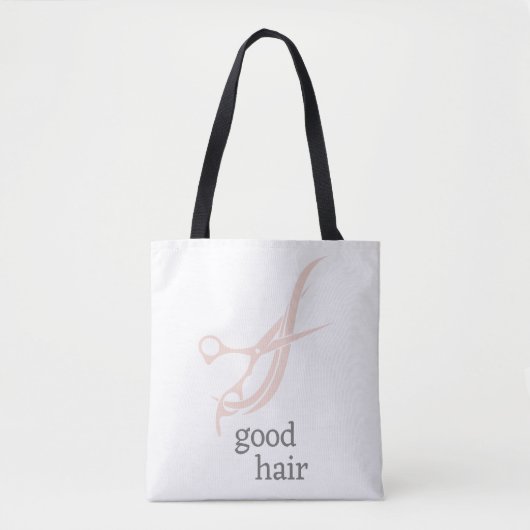 Goed Haar Eenvoudige Logo Hair Stylist Colourist Tote Bag (Voorkant)