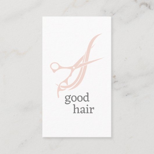 Goed Haar Eenvoudige Logo Hair Stylist Colourist Visitekaartje (Voorkant)