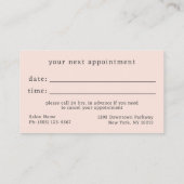 Goed Haar Eenvoudige Logo Volgende Afspraak Visitekaartje (Achterkant)