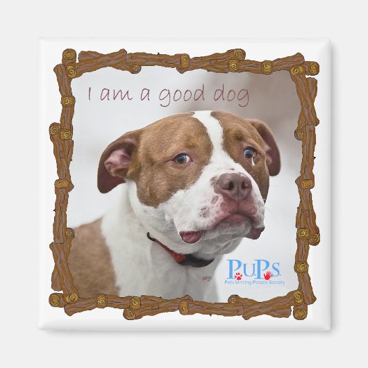 Goed Hond Pit Bull Redding Magneet (Voorkant)