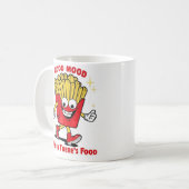 Goed humeur als er eten is koffiemok (Voorkant links)