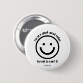 Goed humeur - Een MisterP Button (Voorkant /achterkant)