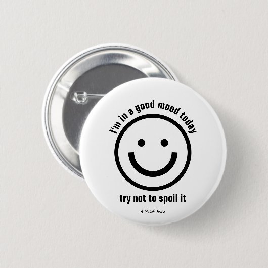 Goed humeur - Een MisterP Button (Voorkant /achterkant)