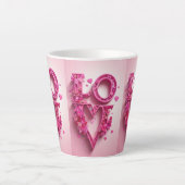 Goed humeur in liefde stemming latte mok (Voorkant)