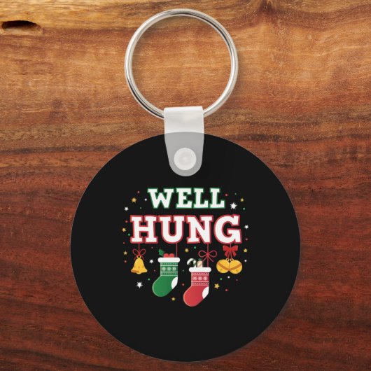 Goed Hung Funny Kerstboom Ballen X-mas Stockin Sleutelhanger (Voorkant)